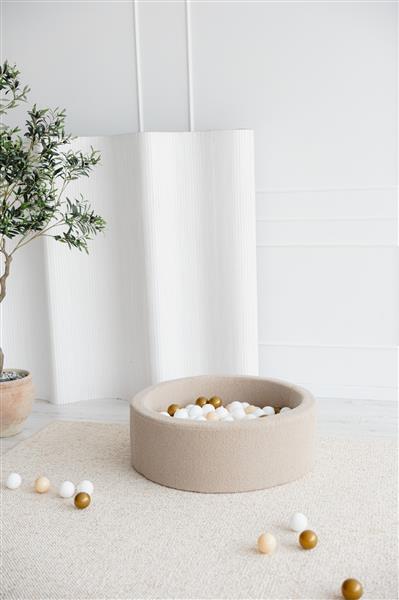 Grote foto ballenbad boucle 90x30cm beige excl ballen kinderen en baby overige