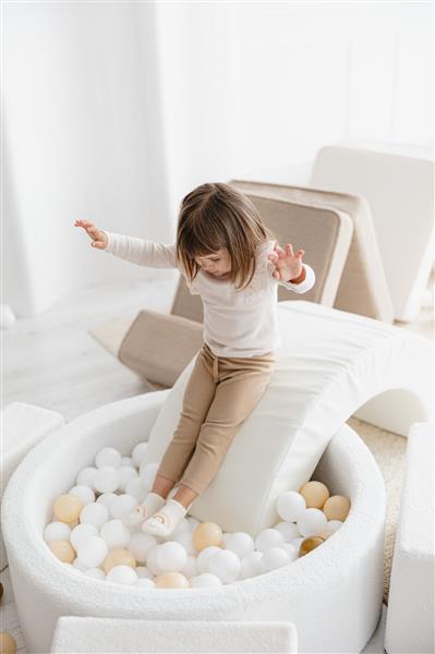 Grote foto ballenbad boucle 90x40cm creme excl ballen kinderen en baby overige