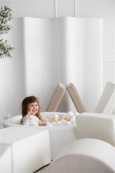 Grote foto ballenbad boucle 90x40cm creme excl ballen kinderen en baby overige