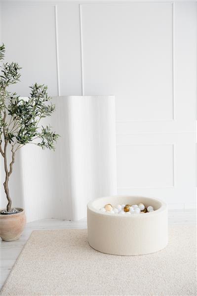 Grote foto ballenbad boucle 90x40cm creme excl ballen kinderen en baby overige