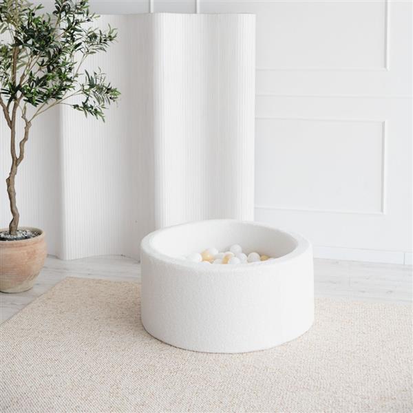 Grote foto ballenbad boucle 90x40cm wit excl ballen kinderen en baby overige