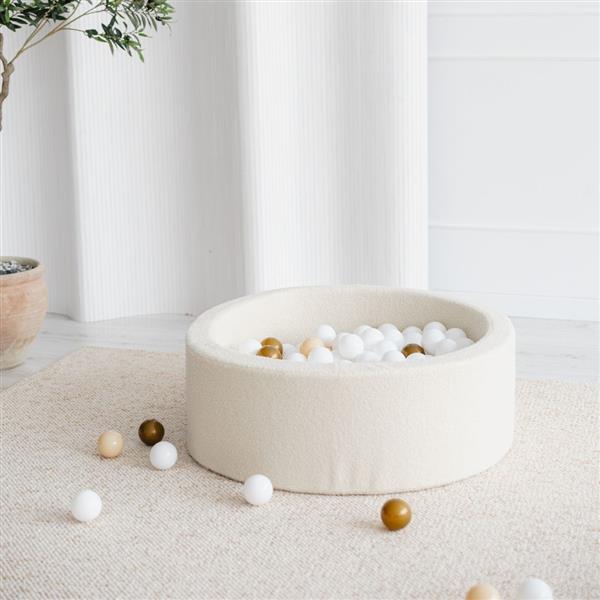 Grote foto ballenbad boucle 90x30cm creme excl ballen kinderen en baby overige