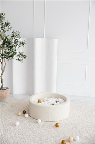 Grote foto ballenbad boucle 90x30cm creme excl ballen kinderen en baby overige