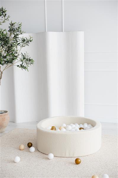 Grote foto ballenbad boucle 90x30cm creme excl ballen kinderen en baby overige