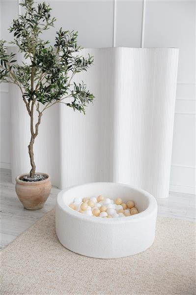 Grote foto ballenbad boucle 90x30cm wit excl ballen kinderen en baby overige