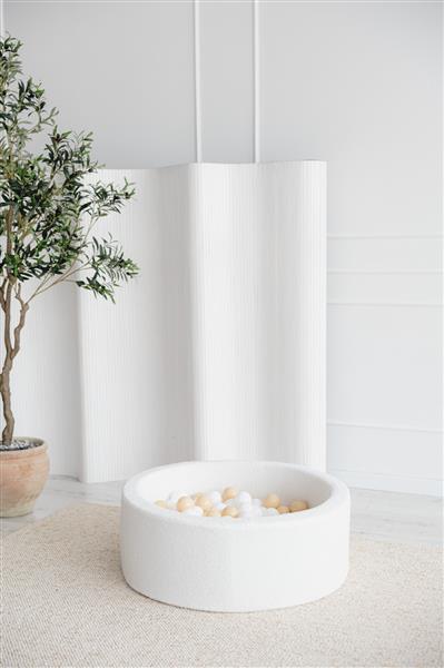 Grote foto ballenbad boucle 90x30cm wit excl ballen kinderen en baby overige