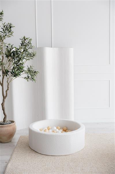 Grote foto ballenbad boucle 90x30cm wit excl ballen kinderen en baby overige