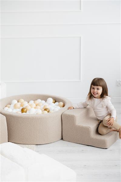 Grote foto ballenbad boucle 90x40cm beige excl ballen kinderen en baby overige