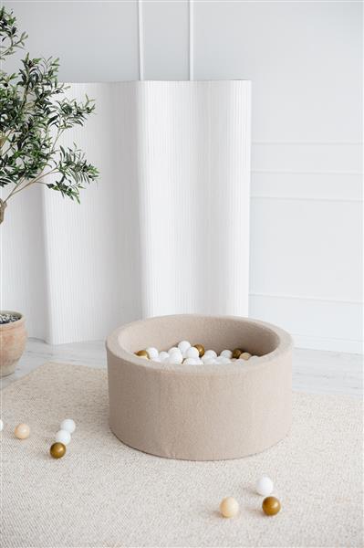 Grote foto ballenbad boucle 90x40cm beige excl ballen kinderen en baby overige