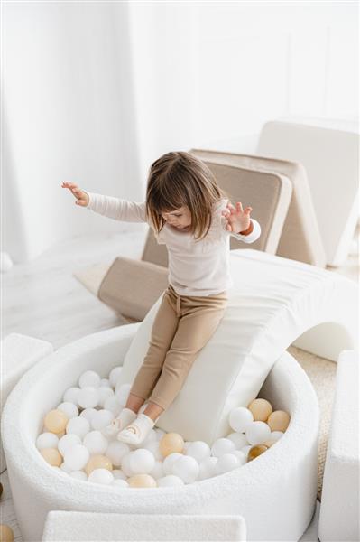 Grote foto ballenbad boucle 90x40cm creme excl ballen kinderen en baby overige