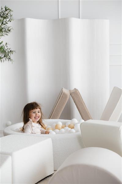 Grote foto ballenbad boucle 90x40cm creme excl ballen kinderen en baby overige