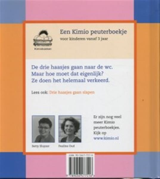 Grote foto drie haasjes op de wc een kimio peuterboekje boeken jeugd 13 jaar en ouder