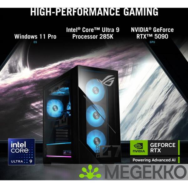 Grote foto asus rog strix 29l g700tf 07265f085w core ultra 7 rtx 5070 12gb gaming desktop computers en software overige computers en software