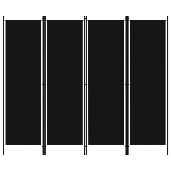 Grote foto vidaxl kamerscherm met 4 panelen 200x180 cm zwart huis en inrichting overige huis en inrichting