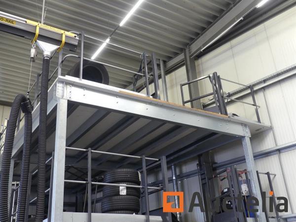 Grote foto manorga mezzanine opslagplatform met 2 verdiepingen doe het zelf en verbouw hefwerktuigen