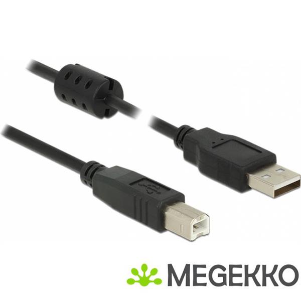 Grote foto delock 84897 kabel usb 2.0 type a male usb 2.0 type b male 2 0 m zwart computers en software overige computers en software