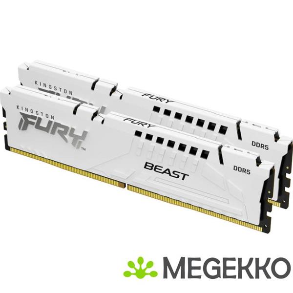 Grote foto kingston ddr5 fury beast 2x16gb 6400 white computers en software harde schijven