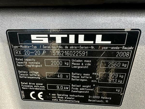 Grote foto vs 22231 elektrische duplex heftruck still rx20 20p vorkenspreider agrarisch heftrucks
