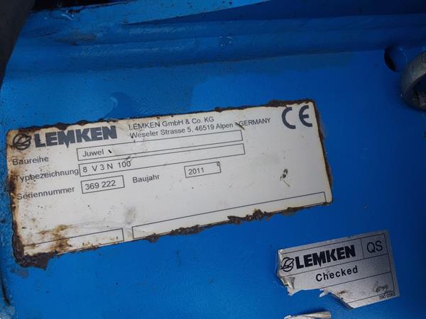 Grote foto lemken juwel 8 v3n100 3 schaar ploeg met snedemixer agrarisch ploegen