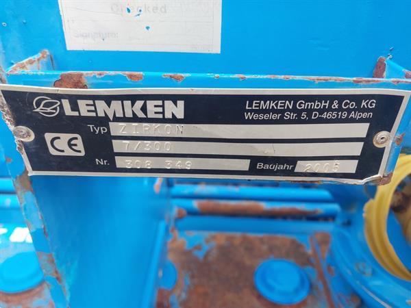Grote foto lemken zirkon 7 300 rotorkopeg met hydr. hefinrichting agrarisch akkerbouw