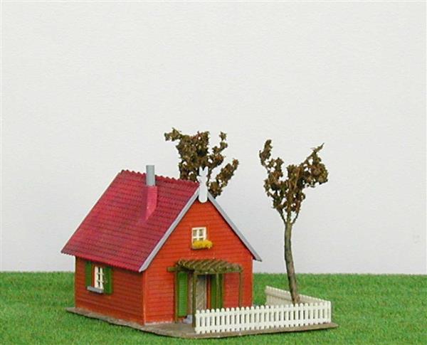 Grote foto huis met twee bomen h0 ho nh1053 hobby en vrije tijd h0
