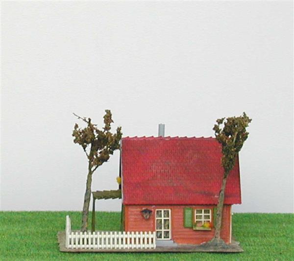 Grote foto huis met twee bomen h0 ho nh1053 hobby en vrije tijd h0