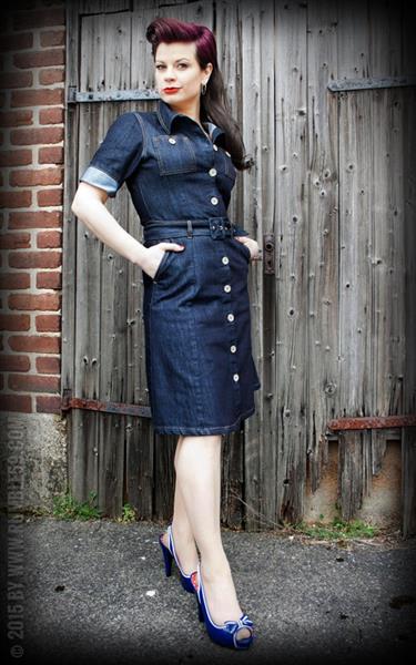 Grote foto rumble 59 denim dress. kleding dames jurken en rokken