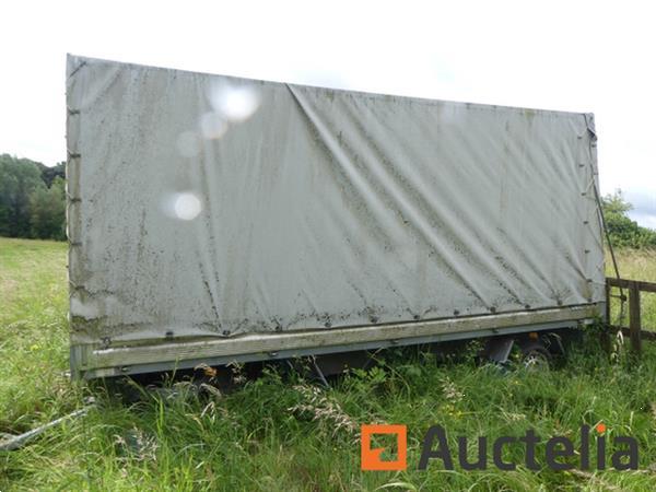 Grote foto lusinn 2 assige aanhanger met zwenkdissel en dekzeil gdp3548 agrarisch aanhangwagens