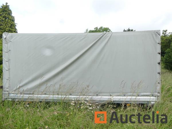Grote foto lusinn 2 assige aanhanger met zwenkdissel en dekzeil gdp3548 agrarisch aanhangwagens