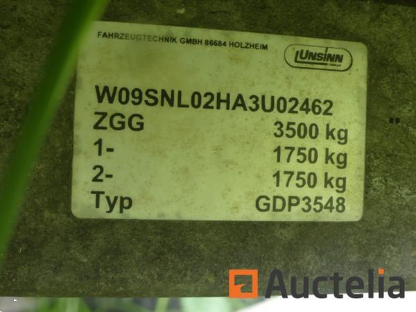 Grote foto lusinn 2 assige aanhanger met zwenkdissel en dekzeil gdp3548 agrarisch aanhangwagens
