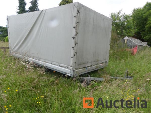 Grote foto lusinn 2 assige aanhanger met zwenkdissel en dekzeil gdp3548 agrarisch aanhangwagens