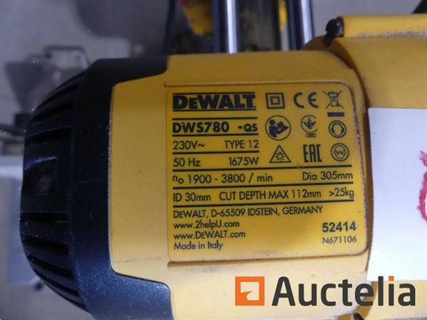 Grote foto dewalt dws780 qs verstekzaag doe het zelf en verbouw ijzerwaren en bevestigingsmiddelen