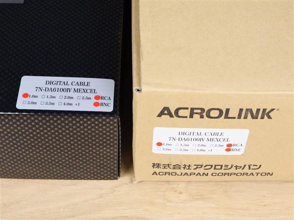 Grote foto acrolink 7n da6100iv mexcel highend digital 75 ohm audio interconnect bnc rca 1 0 metre audio tv en foto onderdelen en accessoires