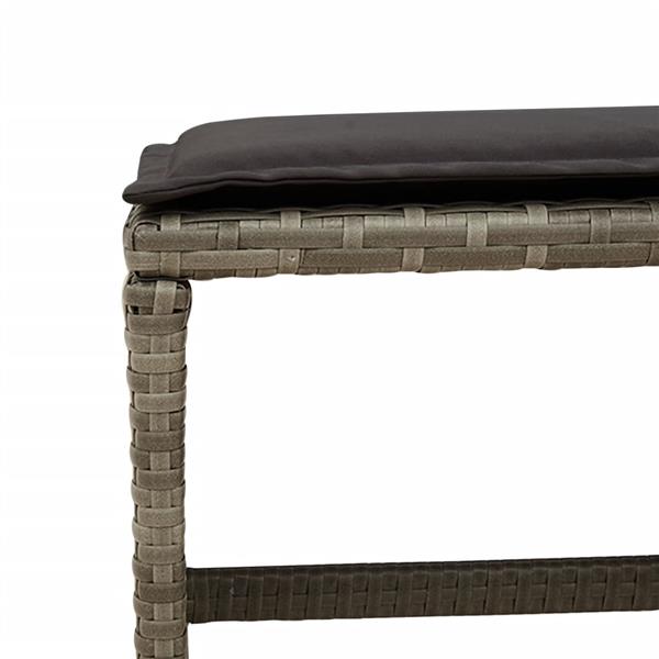 Grote foto vidaxl 11 delige tuinset met kussens poly rattan grijs tuin en terras tuinmeubelen