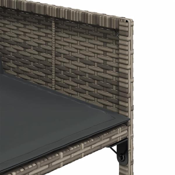 Grote foto vidaxl 9 delige tuinset met kussens poly rattan grijs tuin en terras tuinmeubelen