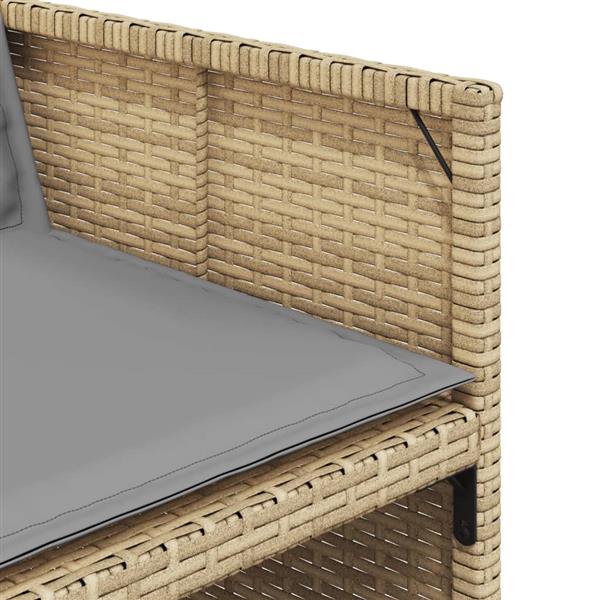 Grote foto vidaxl 7 delige tuinset met kussens poly rattan gemengd beige tuin en terras tuinmeubelen