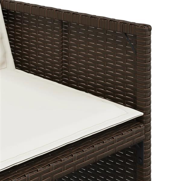 Grote foto vidaxl 7 delige tuinset met kussens poly rattan bruin tuin en terras tuinmeubelen