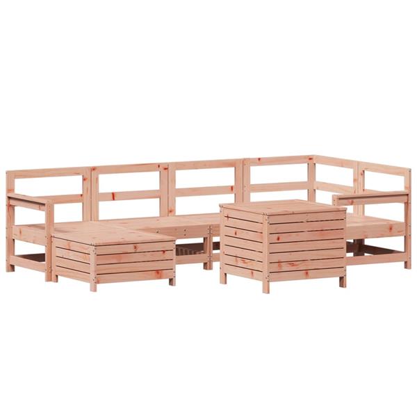 Grote foto vidaxl 7 delige loungeset massief douglas vurenhout tuin en terras tuinmeubelen