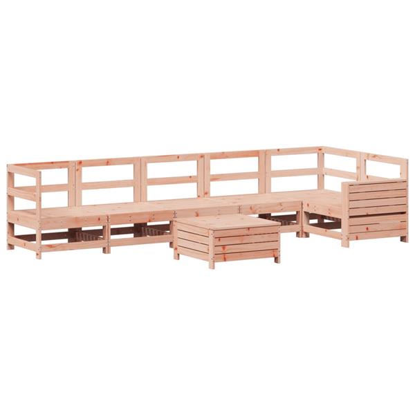 Grote foto vidaxl 7 delige loungeset massief douglas vurenhout tuin en terras tuinmeubelen