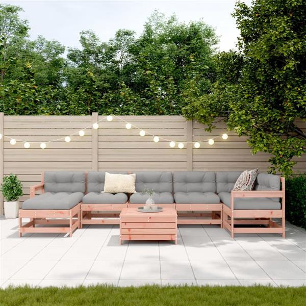 Grote foto vidaxl 8 delige loungeset massief douglas vurenhout tuin en terras tuinmeubelen