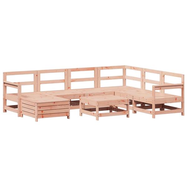 Grote foto vidaxl 8 delige loungeset massief douglas vurenhout tuin en terras tuinmeubelen