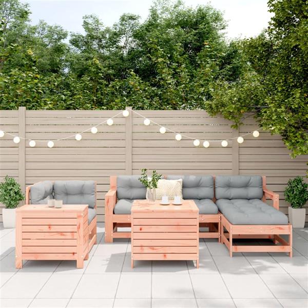 Grote foto vidaxl 7 delige loungeset massief douglas vurenhout tuin en terras tuinmeubelen