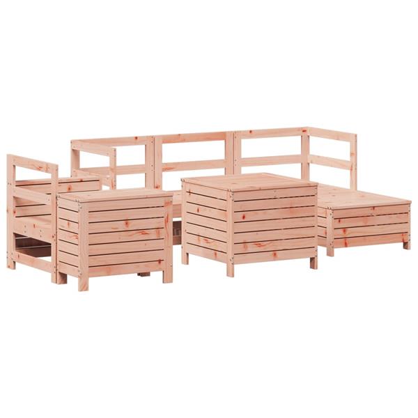 Grote foto vidaxl 7 delige loungeset massief douglas vurenhout tuin en terras tuinmeubelen