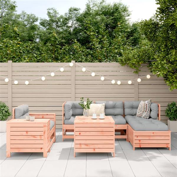 Grote foto vidaxl 7 delige loungeset massief douglas vurenhout tuin en terras tuinmeubelen