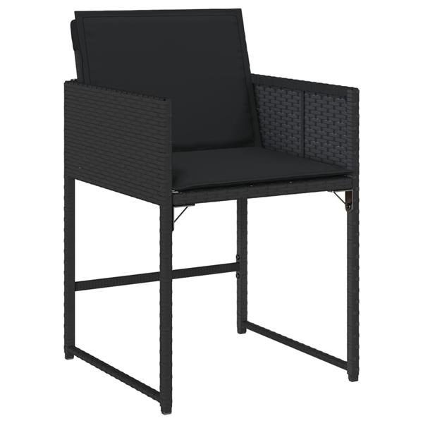 Grote foto vidaxl 9 delige tuinset poly rattan zwart tuin en terras tuinmeubelen