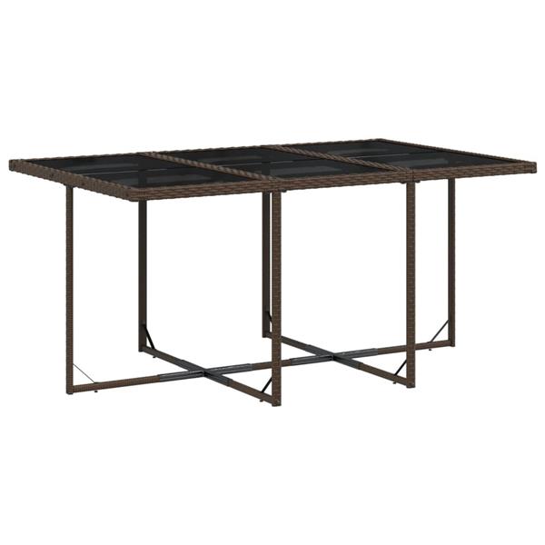 Grote foto vidaxl 11 delige tuinset met kussens poly rattan bruin tuin en terras tuinmeubelen