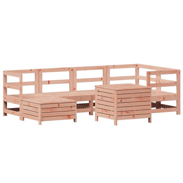 Grote foto vidaxl 7 delige loungeset massief douglas vurenhout tuin en terras tuinmeubelen