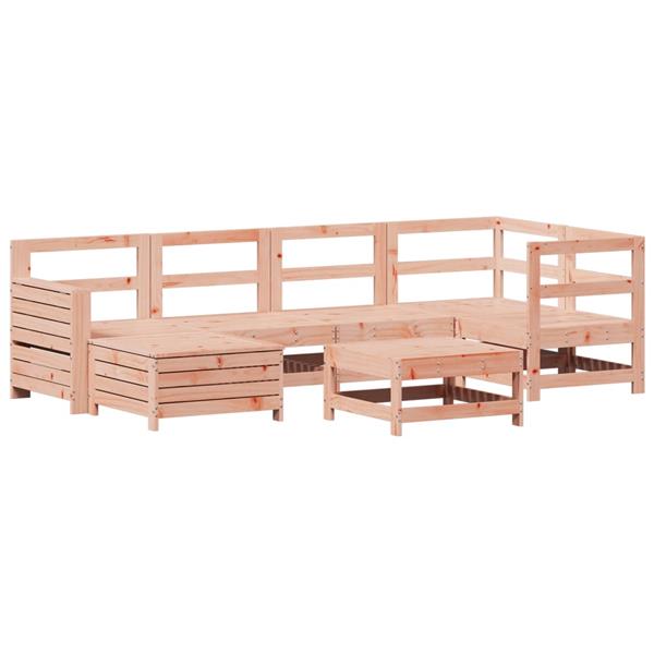 Grote foto vidaxl 7 delige loungeset massief douglas vurenhout tuin en terras tuinmeubelen
