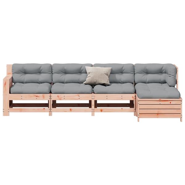 Grote foto vidaxl 5 delige loungeset met kussens massief douglashout tuin en terras tuinmeubelen