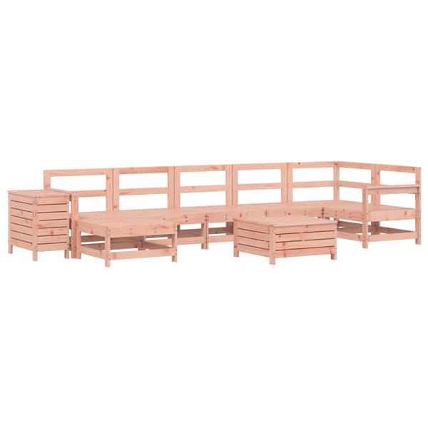 Grote foto vidaxl 9 delige loungeset massief douglas vurenhout tuin en terras tuinmeubelen
